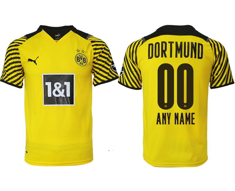 Men 2021-2022 Club Borussia Dortmund home yellow aaa version customized Soccer Jersey->borussia dortmund jersey->Soccer Club Jersey